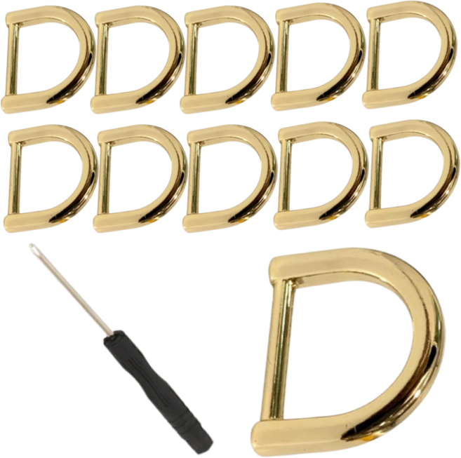 오월점빵 D링 1.5CM 잠금 드라이브 세트 MA-J054, 10개, 골드