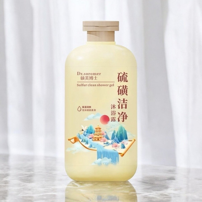 Dr.soromer 碩美博士 硫磺沐浴乳 300ml 溫和清潔 控油保濕, 1個, 【專櫃品質】硫磺沐浴乳限時下殺