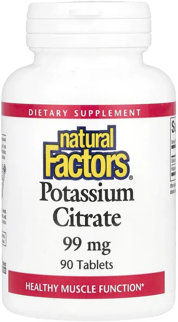 Natural Factors 구연산칼륨 99mg 90정, NaturalFactors구연산칼륨99mg90정, 1개 - 쿠팡