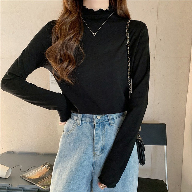 스타일아유 여성 춘추 긴팔 반목폴라 티셔츠 TS2431