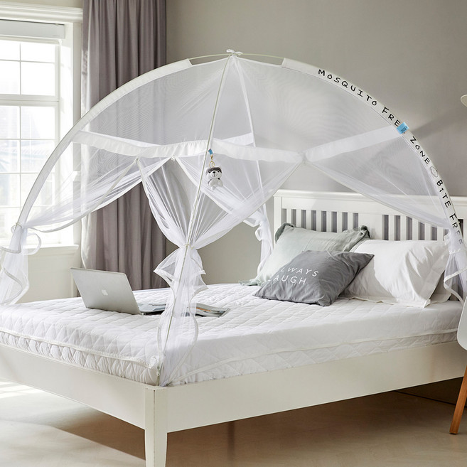 디오모기장 프리미엄 3문형 원터치모기장, 폴화이트 3문