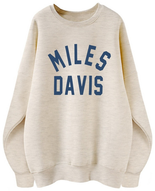 엠제이스타 남녀공용 오버핏 맨투맨 MILES 여성 여자 레터링 긴팔 티셔츠