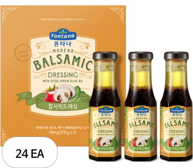 폰타나 발사믹 드레싱, 270g, 24개