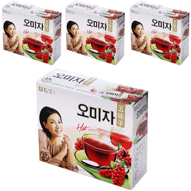 담터 오미자 플러스 과실차, 18g, 15개입, 4개