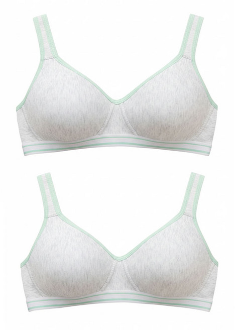 마이코야 순면 주니어 노와이어 3단계 브라 2종세트