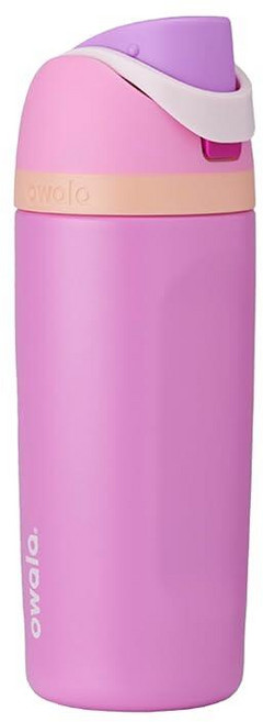 Owala 아동용 FreeSip 단열 스테인리스 스틸 물병 스포츠 여행 및 학교용 BPA 프리 스포츠 473.2ml16온스 핑크/퍼플 스위트 투스 200379