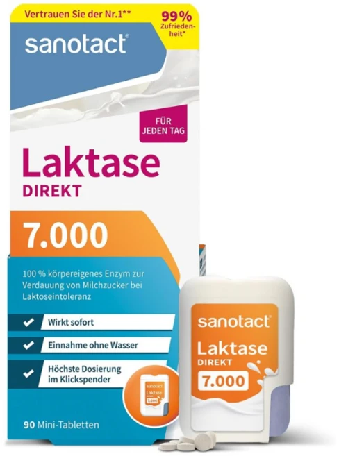 자노탁트 락타아제 7000 90정 / Sanotact Laktase, 1개 - 쿠팡