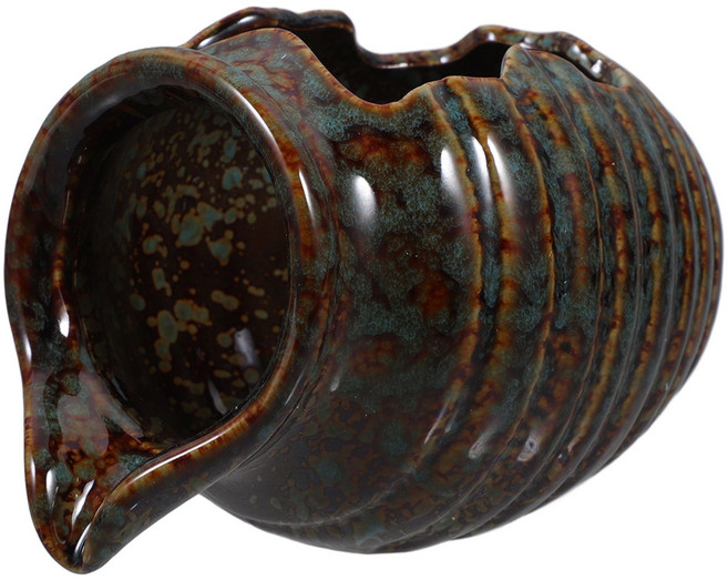 실내 조경 분무기 분수 장식 도자기 야외 거실을위한 순환 물 점토 냄비 항아리, 01 Green