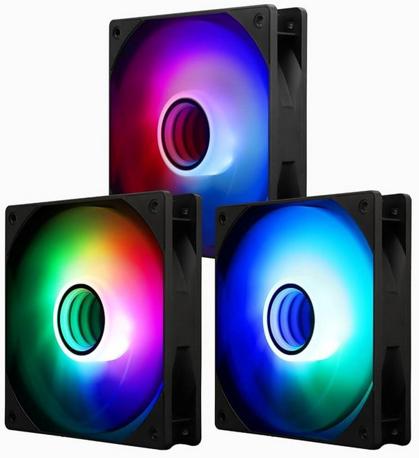 Thermalrlght TL-C12B-S V3 X3팩 CPU 케이스 팬 120mm ARGB 팬 ARGB 미러 조명 효과 4핀 PWM 무소음 컴퓨터 쿨러 팬 케이스 CPU, 1개