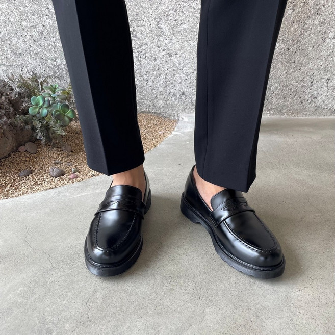 남자 발편한 키높이 구두 정장 페니로퍼 수제화