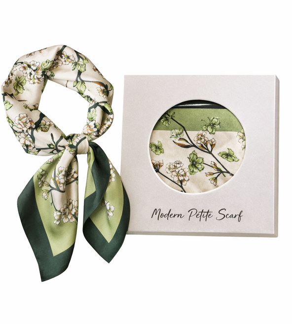 노브선 여성 플라워 패턴 실크 스카프