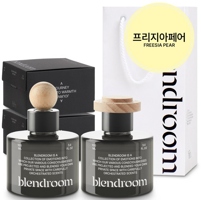 블랜드룸 디퓨저 신차선물 세트 차량용1구+고급형1구+와인쇼핑백, 1개, 신차선물 프리지아페어