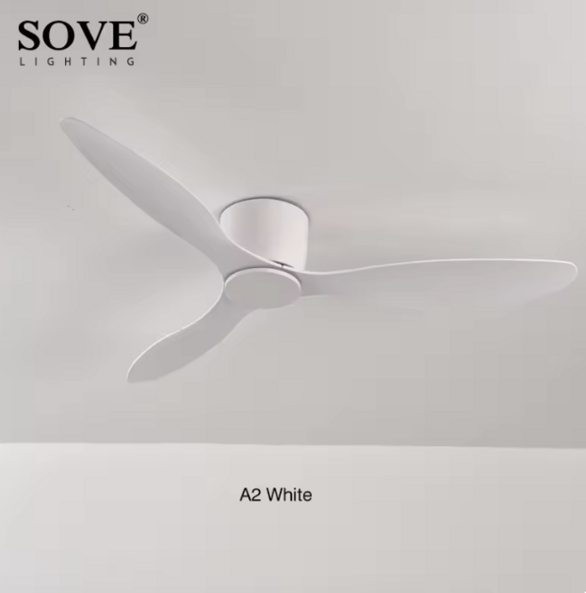 Sove A2 실링팬 36 42인치 화이트 무소음 거실 안방 인테리어 저소음 천장 선풍기 리모컨 포함, 화이트 36인치