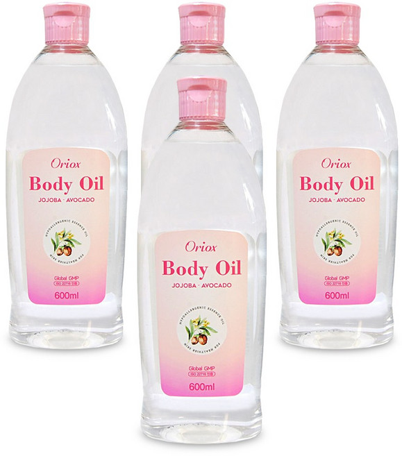 호호바함유된 베이비오일 600ml 4개 바디 마사지 보습