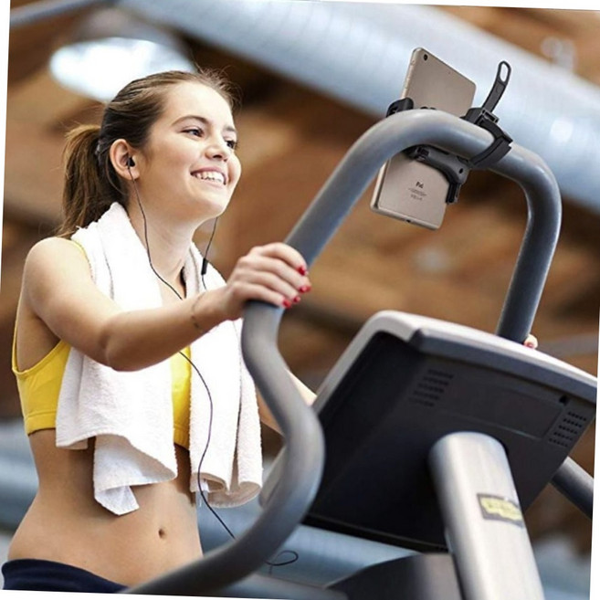 360도 회전 휴대폰 태블릿 멀티 거치대 런닝머신 실내자전거 유모차 다용도 거치