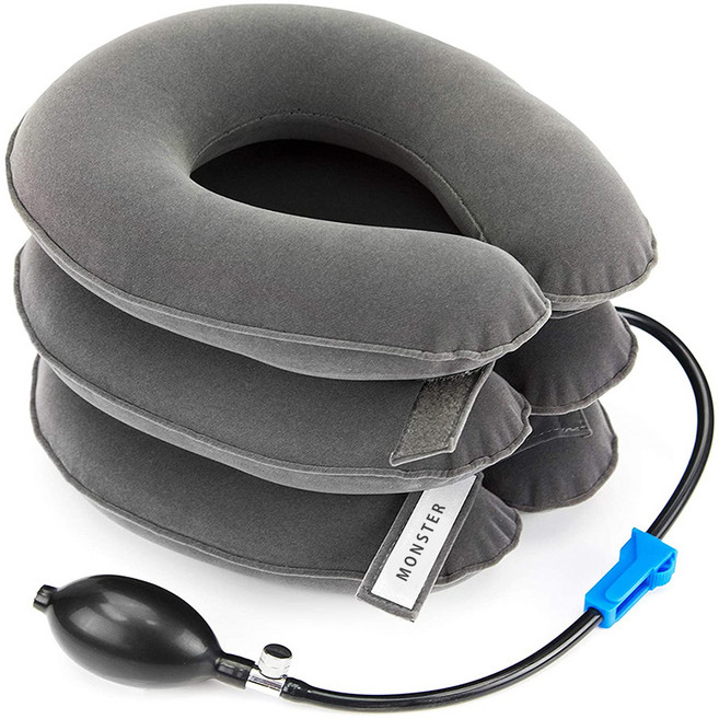 몬스터 목 스트레칭 보호대 / 아프면 참지말고 지금 시작 / 파우치 증정, 1개