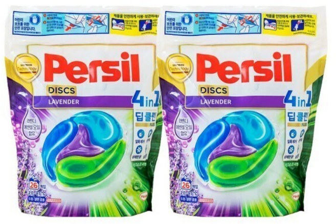 퍼실 디스크 파워 캡슐세제 라벤더향 4in1 딥크린, 1g, 1