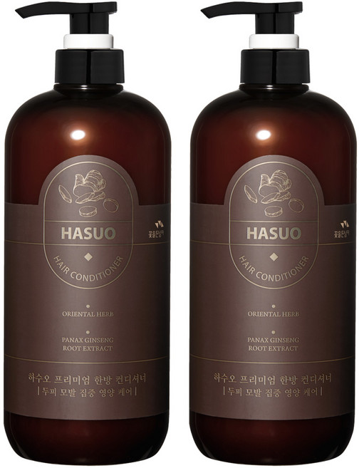 꽃을든남자 하수오 한방컨디셔너, 1L, 2개