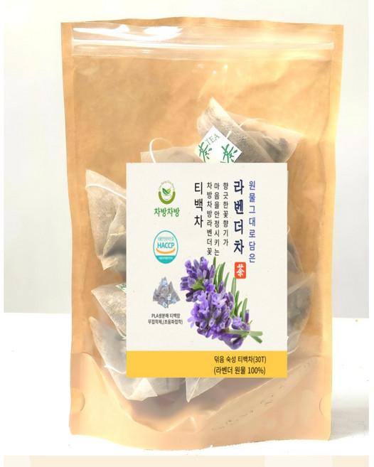 라벤더차 HACCP 생 분해 티백1g30개, 1g, 3박스, 30개입