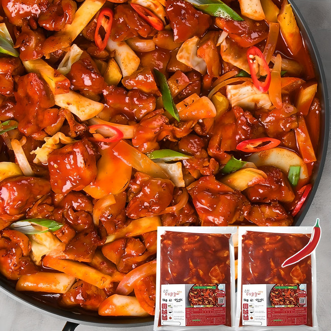 춘천 한입 신선닭갈비 1kg, 일반맛+일반맛