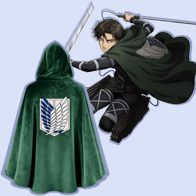 진격의 거인 조사 병단 자유의 날개 후드 망토 극세사 담요 코스프레 코스튬 프랭크버거 굿즈