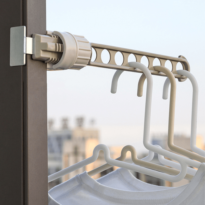 창문 빨래건조대 미니 빨래걸이 접이식 건조대 창틀행거, 그레이, 1개