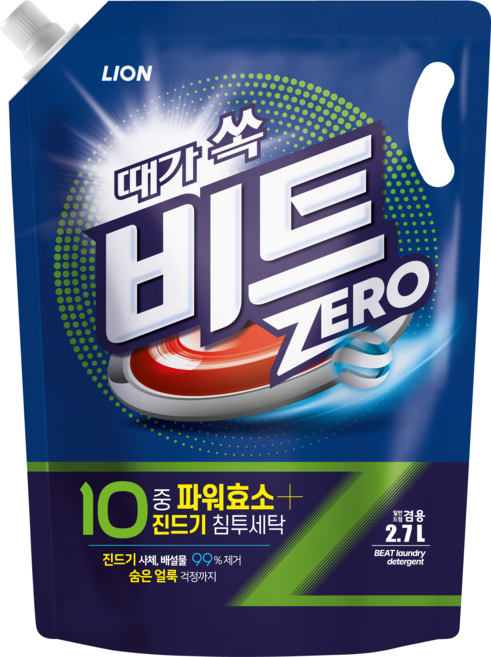 비트 제로 일반 드럼 겸용 액체세제 리필, 2.7L, 1개입, 1개
