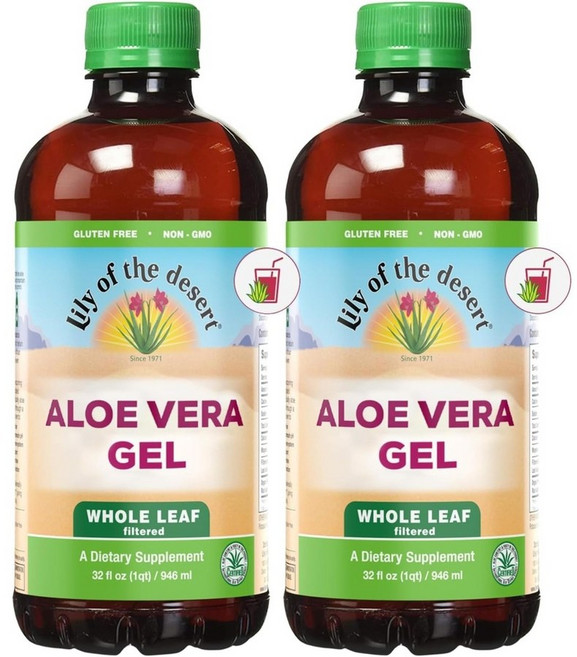 릴리오브더데저트 알로에 베라 주스 홀 리프 aloe vera juice 946ml x2개, 2개
