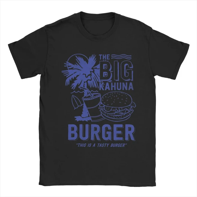 남성 티셔츠 The Big Kahuna Burger Pulp Fiction 쿨 코튼 티셔츠 Quentin Tarantino 티셔츠 크루 넥 의류, 09 S, 09 검정색