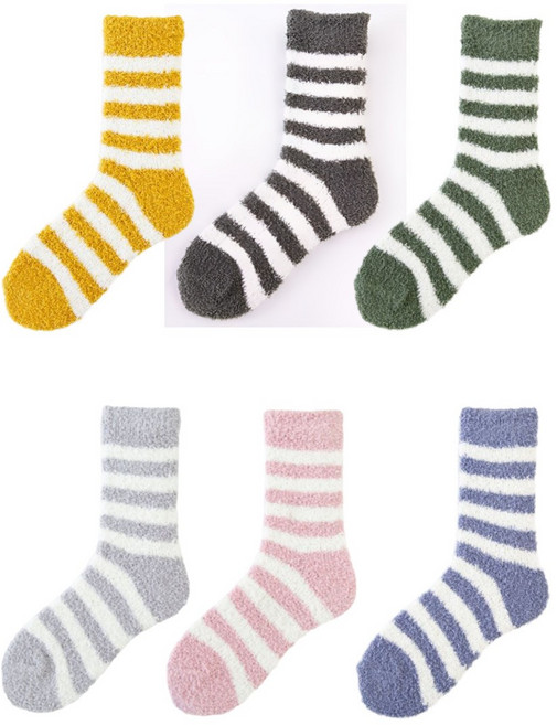 딜헤븐 미끄럼방지 줄무늬 수면양말 6종