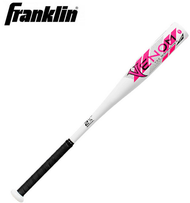 프랭클린 베놈 알루미늄 야구배트 25인치 주니어 초보용, 화이트