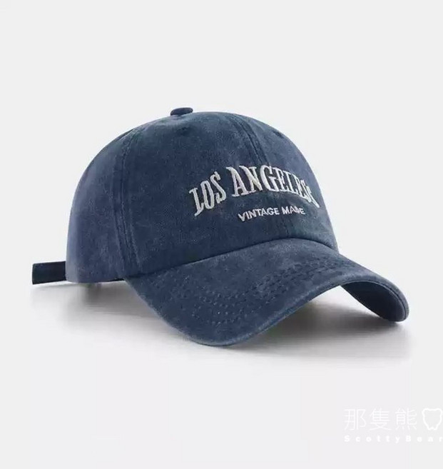 ScottyBear 那隻熊 美式水洗軟頂英文刺繡LA棒球帽 老帽 女帽