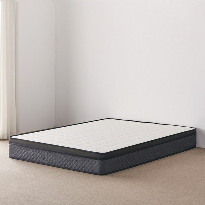 필로우탑 6회전 본넬 스프링 프로파일 폼 매트리스 싱글 슈퍼싱글 퀸 킹 (S SS Q K), 블랙