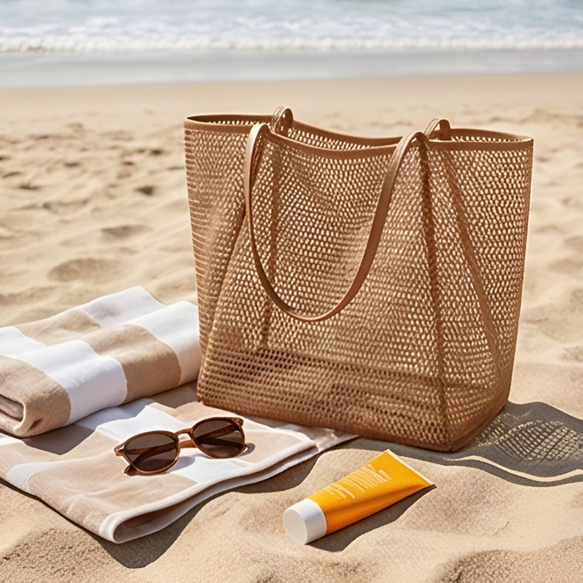 모노생활 다용도 목욕 수영장 비치 메쉬가방