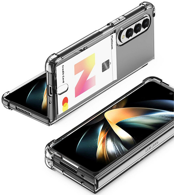 에이링크 호환 갤럭시 Z 폴드4 카드수납 스마트폰 TPU 투명 젤리 범버 케이스 Z4-PK-CASE