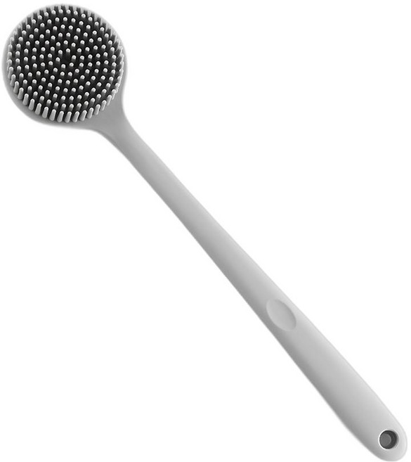 미니플 룰루랄라 듀오 실리콘 샤워 브러쉬, 그레이, 1개입, 1개