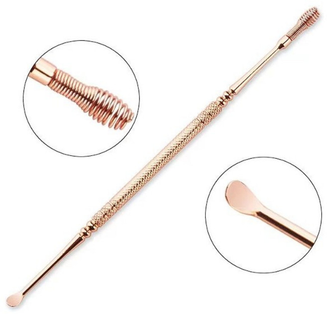 정승프로덕츠 고급형 위생 스프링 귀파개 귀이개 귀지 제거 스프링 스텐, 로즈골드, 1개, 1개입