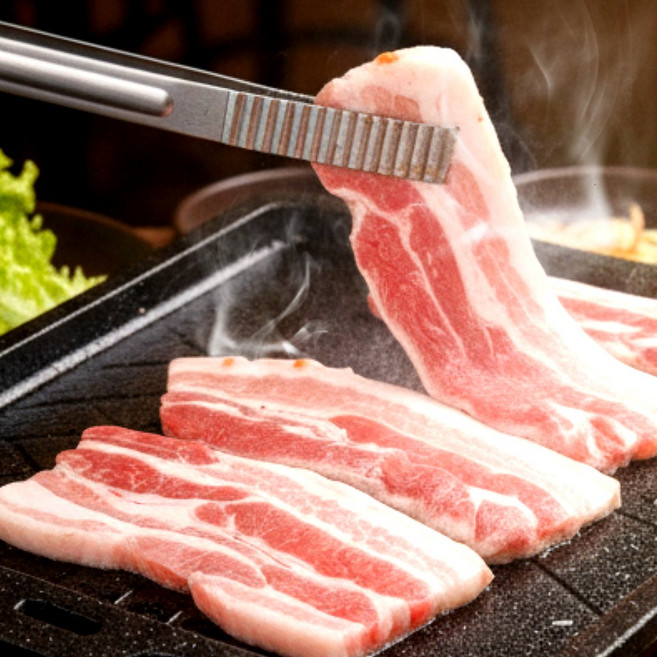 스페인 듀록 삼겹살 흑돼지 개별포장 냉동 띵작상점, 4개, 500g