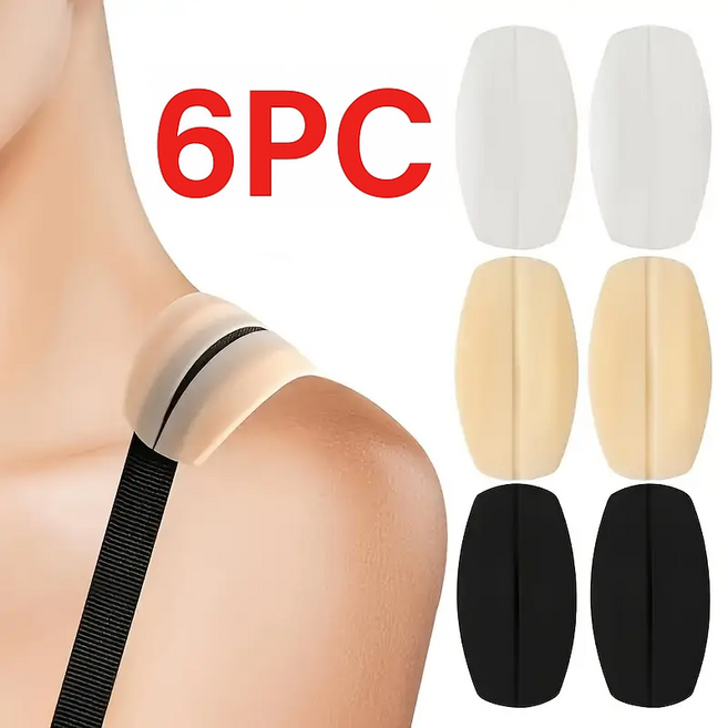 실리콘 브라 스트랩 숄더 패드 미끄럼 방지 브라 고정 감압 액세서리 6P세트