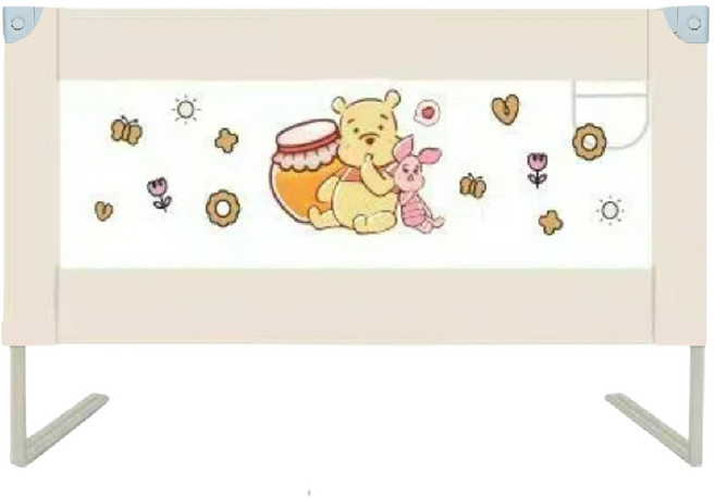 PETS WANT 垂直升降床邊護欄 70cm安全高度 適用於18個月以上 - 5歲兒童 1組, 奶茶色190CM