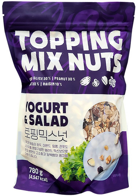 토핑 견과 믹스너트, 1개, 780g