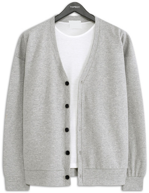 심플 소프트 오버핏 특양면 가디건 (TR864)