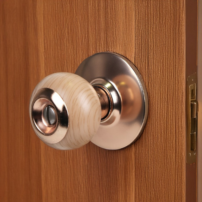 S1000 우든 열쇠형 원통형 방문손잡이, 2개