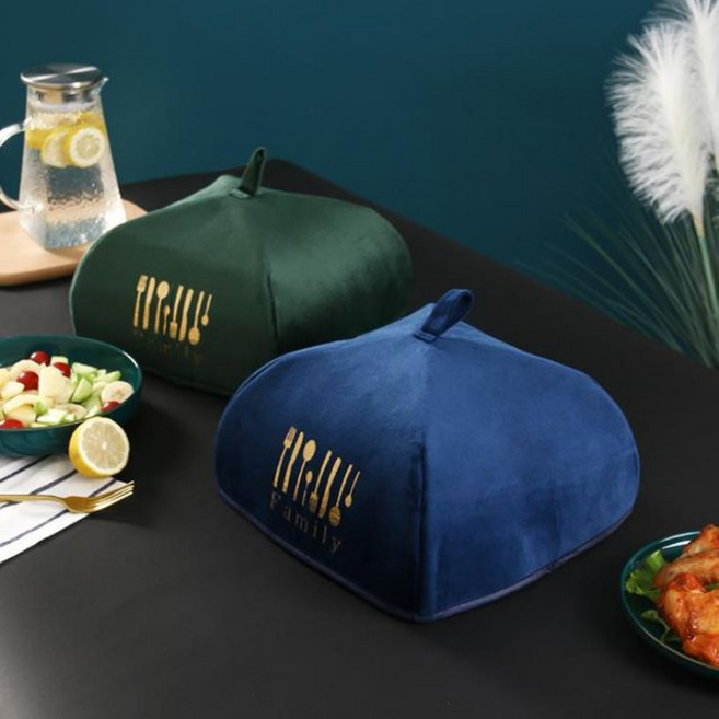 키밍 보온보냉 밥상보 음식 반찬 시트 단열 덮개, 소형-와인 레드, 1개