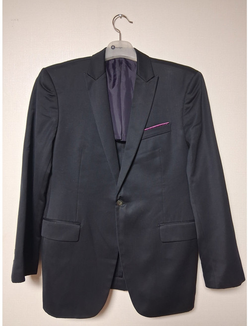 코모도 남성 모혼방 행거치프 장식 원버튼 정장자켓/100/민구제