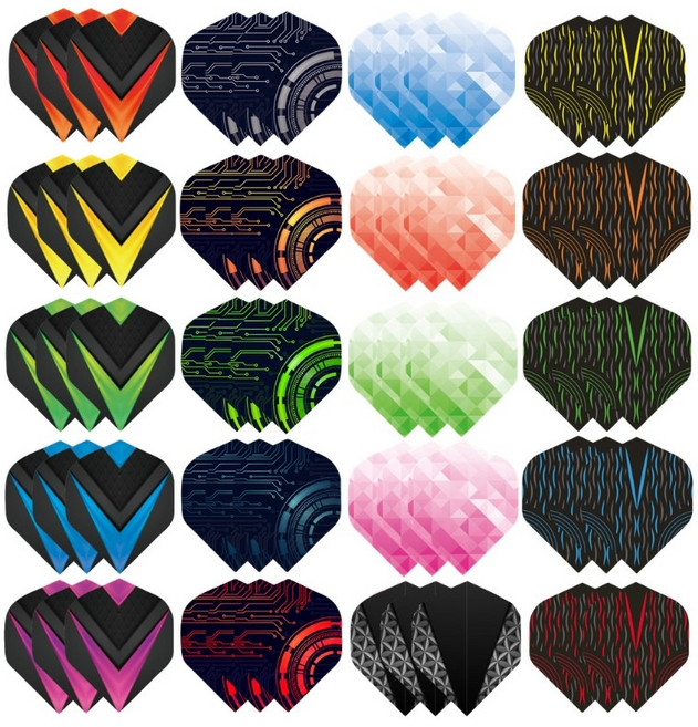 강철 팁 다트 소프트 팁 다트용 60Pc 표준 다트 비행 교체용 깃털 꼬리 날개 다트 액세서리 키트, 1) 60pcs, 1개