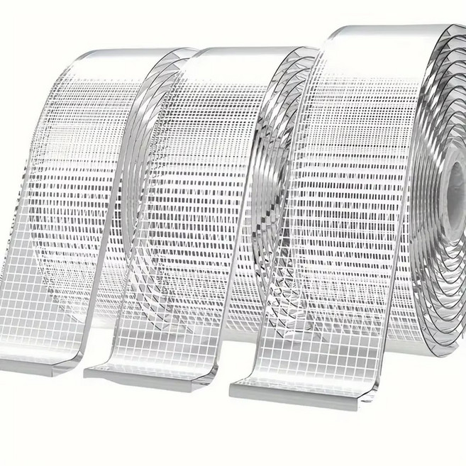 초강력 망사형 나노 투명 무타공 다용도 양면테이프, 3개