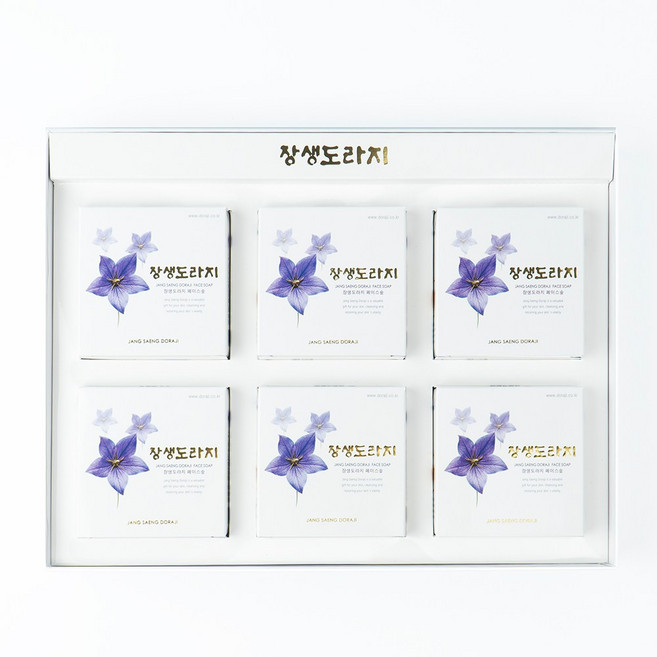 장생도라지 페이스 솦 6개입/1박스, 120g, 6개입