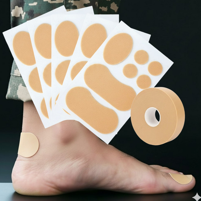 디어하우스 군대 군인 발 뒤꿈치 발가락 물집 방지 패드 테이프, 1개