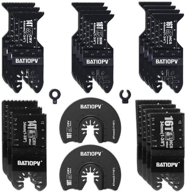 BATIOPV 멀티커터날 직소기기능 컷팅날 만능 컷터 보쉬 마끼다 호환 메탈용 우드용 티타늄도금 금속용 일반 목재용, 개, 1개